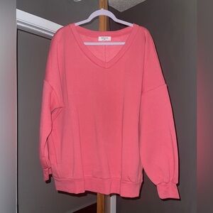 Pink v neck sweater